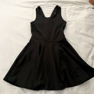 Little black skater dress with mesh back detail